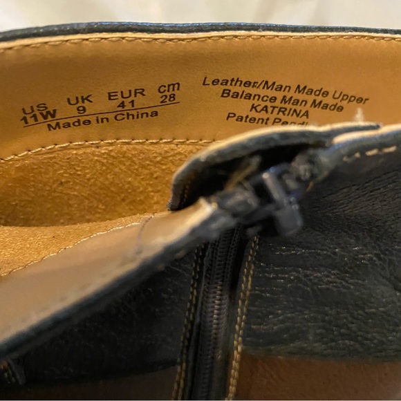 Naturalizer Katrina ladies boots navy blue with brown straps Size 11W NWOT - Picture 8 of 10